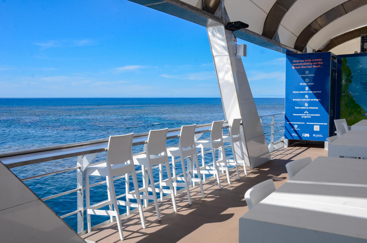 Bar area overlooking the reef